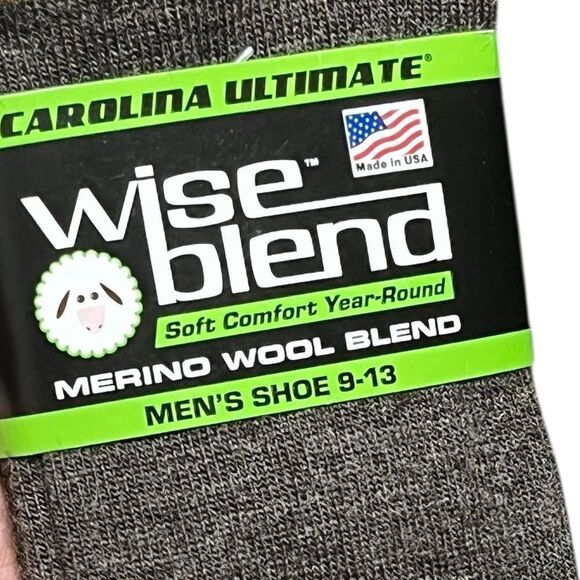 Merino Wool Blend Socks, Brown/Tan, Size 10-13 Men’s, NWT - Picture 3 of 4